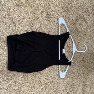 Deep V neck crop top